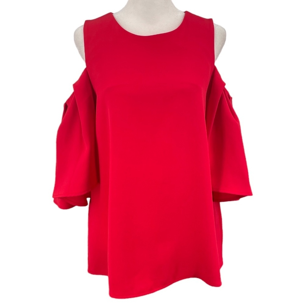 Like New Ro & De Cold Shoulder Top, Red, Size S